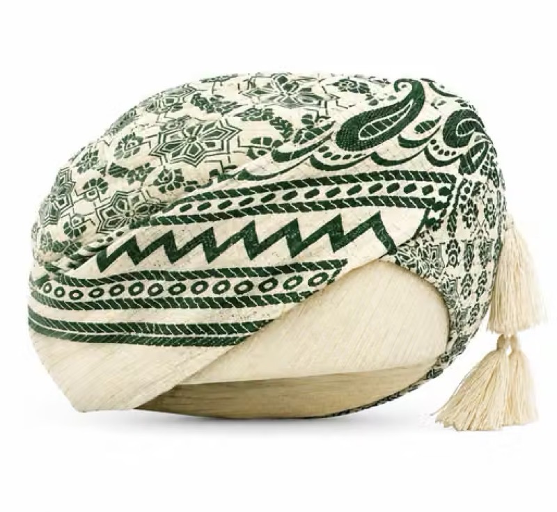 Ready-made Pagdi for men — Cream and green
